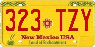 NM license plate 323TZY