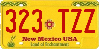 NM license plate 323TZZ