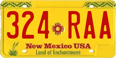 NM license plate 324RAA