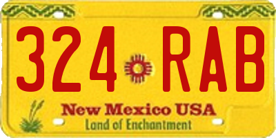 NM license plate 324RAB