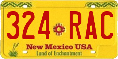 NM license plate 324RAC