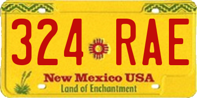 NM license plate 324RAE