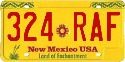 NM license plate 324RAF