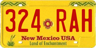 NM license plate 324RAH