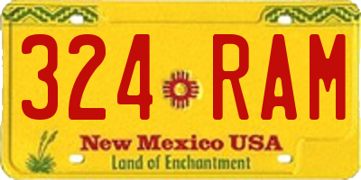 NM license plate 324RAM