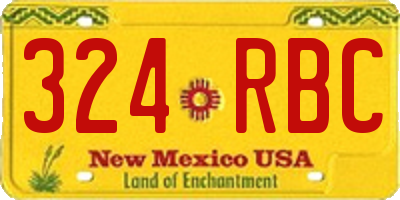NM license plate 324RBC