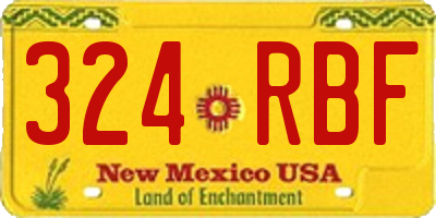 NM license plate 324RBF