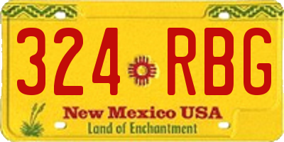 NM license plate 324RBG