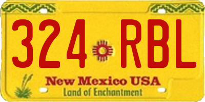 NM license plate 324RBL