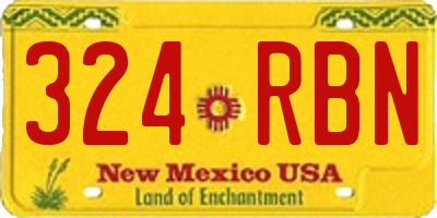NM license plate 324RBN