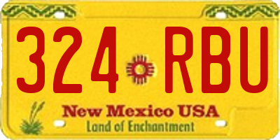 NM license plate 324RBU