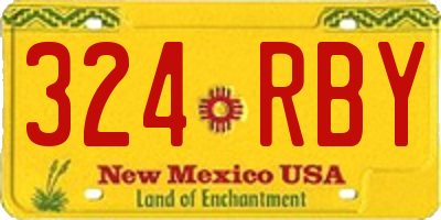 NM license plate 324RBY