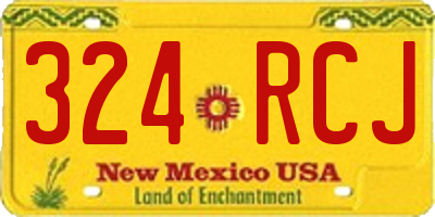 NM license plate 324RCJ
