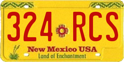 NM license plate 324RCS