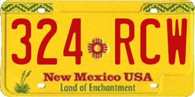 NM license plate 324RCW