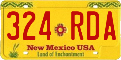 NM license plate 324RDA