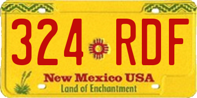 NM license plate 324RDF