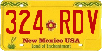 NM license plate 324RDV
