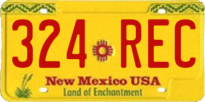 NM license plate 324REC