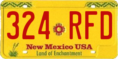 NM license plate 324RFD