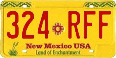 NM license plate 324RFF