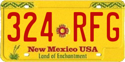 NM license plate 324RFG