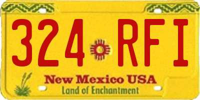 NM license plate 324RFI