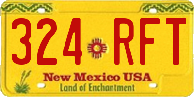 NM license plate 324RFT