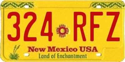 NM license plate 324RFZ