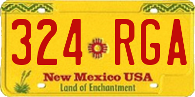 NM license plate 324RGA