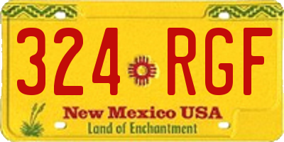 NM license plate 324RGF