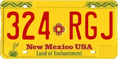 NM license plate 324RGJ