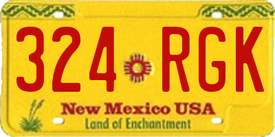 NM license plate 324RGK