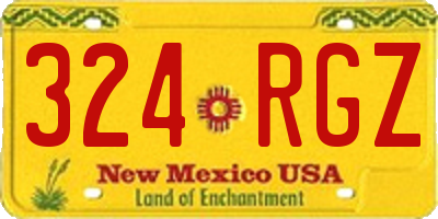 NM license plate 324RGZ