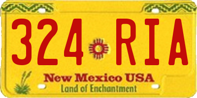 NM license plate 324RIA