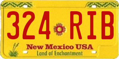 NM license plate 324RIB