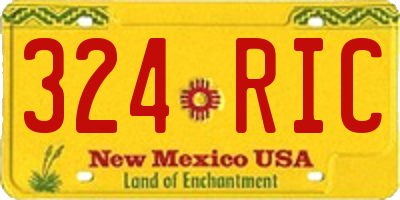 NM license plate 324RIC