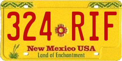 NM license plate 324RIF