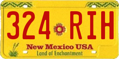 NM license plate 324RIH