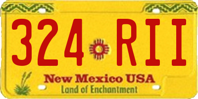NM license plate 324RII