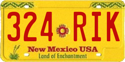 NM license plate 324RIK
