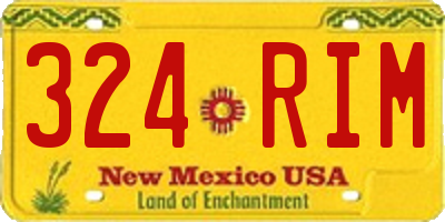 NM license plate 324RIM