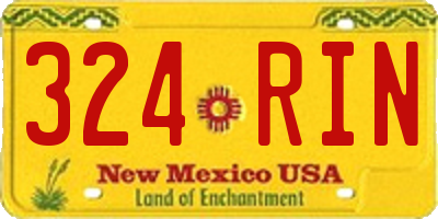 NM license plate 324RIN