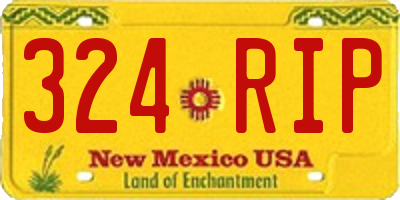 NM license plate 324RIP