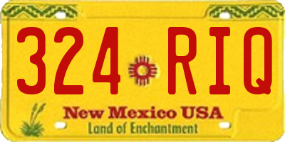 NM license plate 324RIQ