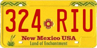 NM license plate 324RIU