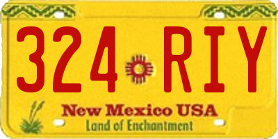 NM license plate 324RIY
