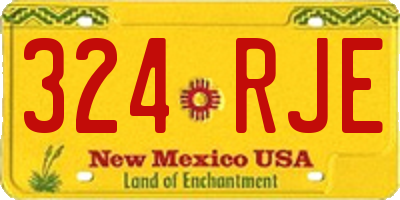 NM license plate 324RJE