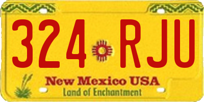 NM license plate 324RJU