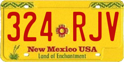 NM license plate 324RJV